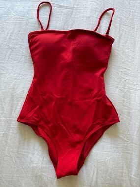Spanx Red One-Piece Swimsuit - Classic Solid
